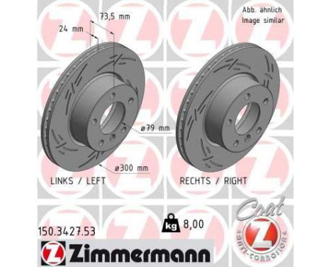Brake Disc BLACK Z 150.3427.53 Zimmermann, Image 2