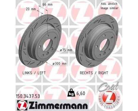 Brake Disc BLACK Z 150.3437.53 Zimmermann, Image 2