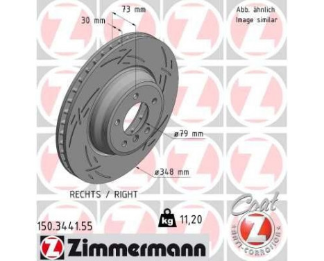Brake Disc BLACK Z 150.3441.55 Zimmermann, Image 2