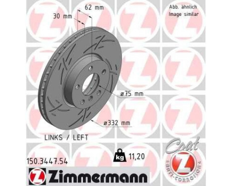 Brake Disc BLACK Z 150.3447.54 Zimmermann, Image 2