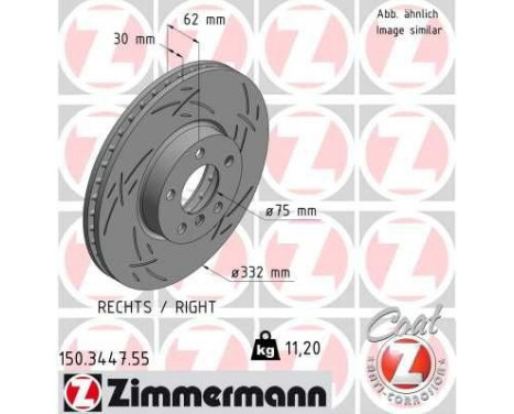 Brake Disc BLACK Z 150.3447.55 Zimmermann, Image 2