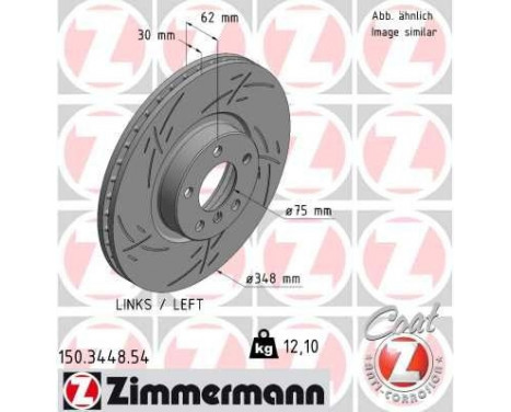 Brake Disc BLACK Z 150.3448.54 Zimmermann, Image 2