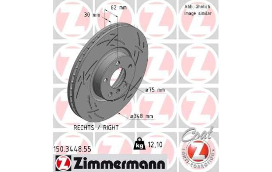 Brake Disc BLACK Z 150.3448.55 Zimmermann, Image 2