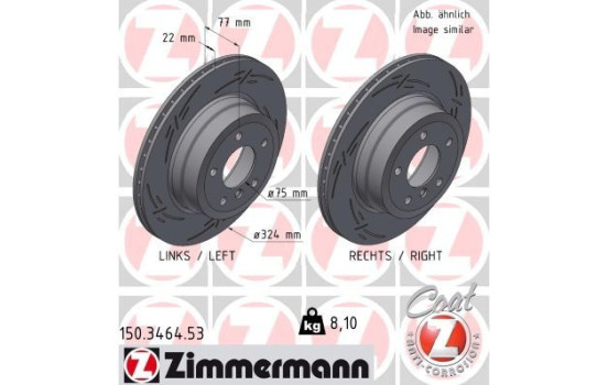 Brake disc BLACK Z 150.3464.53 Zimmermann