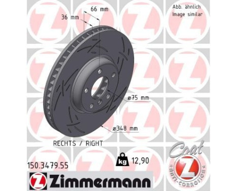 Brake Disc BLACK Z 150.3479.55 Zimmermann, Image 2