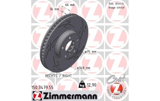 Brake Disc BLACK Z 150.3479.55 Zimmermann, Image 2