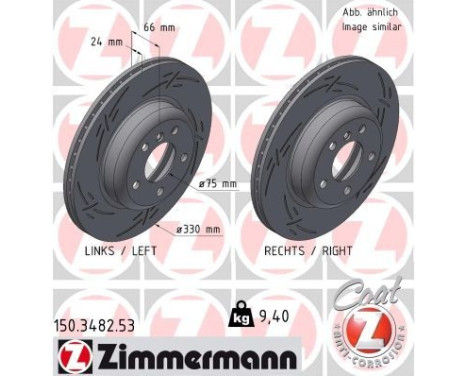 Brake Disc BLACK Z 150.3482.53 Zimmermann, Image 2