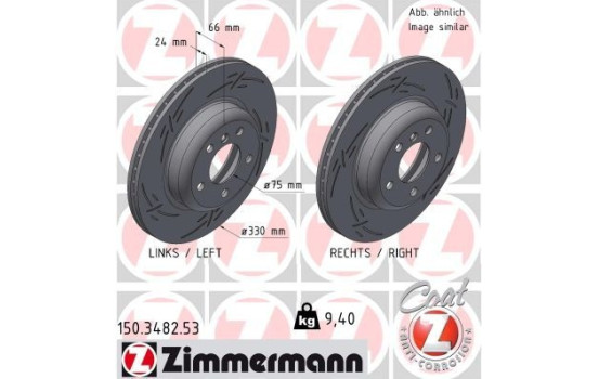 Brake Disc BLACK Z 150.3482.53 Zimmermann, Image 2