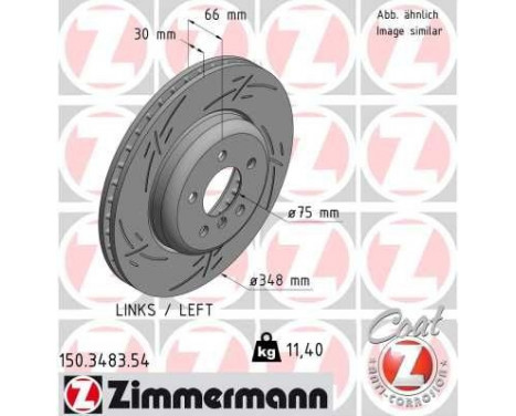 Brake Disc BLACK Z 150.3483.54 Zimmermann, Image 2