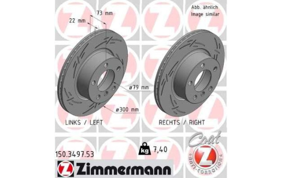 Brake Disc BLACK Z 150.3497.53 Zimmermann