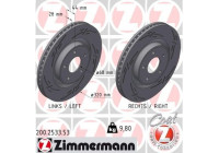 Brake disc BLACK Z 200.2533.53 Zimmermann