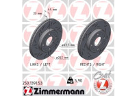 Brake disc BLACK Z 250.1391.53 Zimmermann