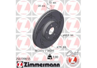 Brake disc BLACK Z 250.1398.55 Zimmermann