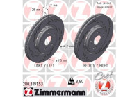 Brake disc BLACK Z 280.3191.53 Zimmermann