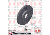 Brake disc BLACK Z 285.3516.55 Zimmermann