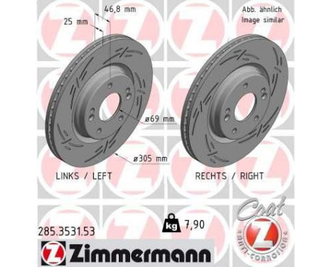 Brake Disc BLACK Z 285.3531.53 Zimmermann