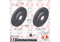 Brake disc BLACK Z 285.3534.53 Zimmermann