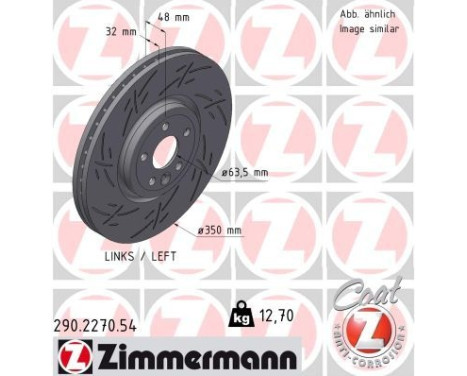 Brake disc BLACK Z 290.2270.54 Zimmermann