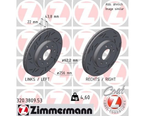 Brake disc BLACK Z 320.3809.53 Zimmermann