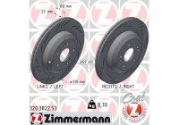 Brake disc BLACK Z 320.3822.53 Zimmermann