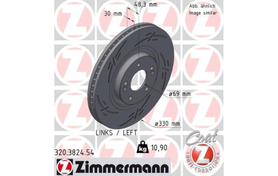 Brake disc BLACK Z 320.3824.54 Zimmermann