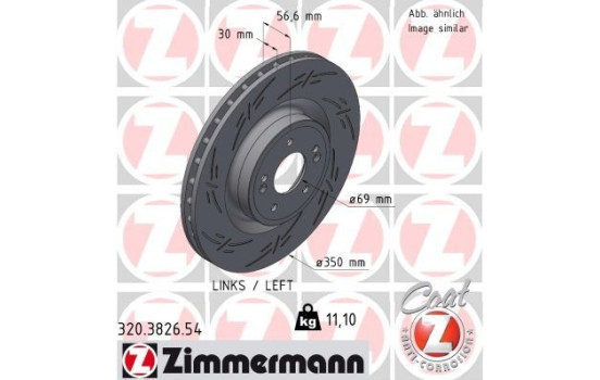 Brake disc BLACK Z 320.3826.54 Zimmermann
