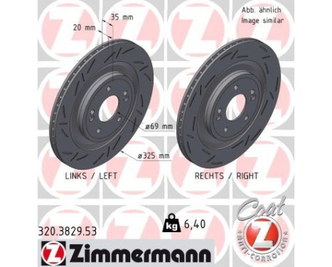 Brake disc BLACK Z 320.3829.53 Zimmermann