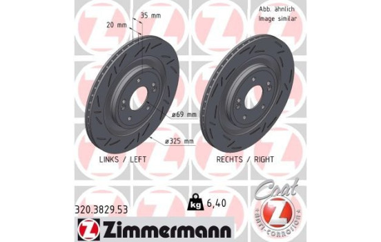 Brake disc BLACK Z 320.3829.53 Zimmermann