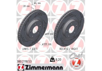 Brake disc BLACK Z 380.2118.53 Zimmermann