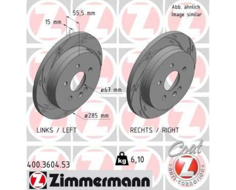 Brake Disc BLACK Z 400.3604.53 Zimmermann, Image 2