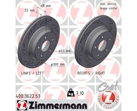 Brake Disc BLACK Z 400.3622.53 Zimmermann, Image 2