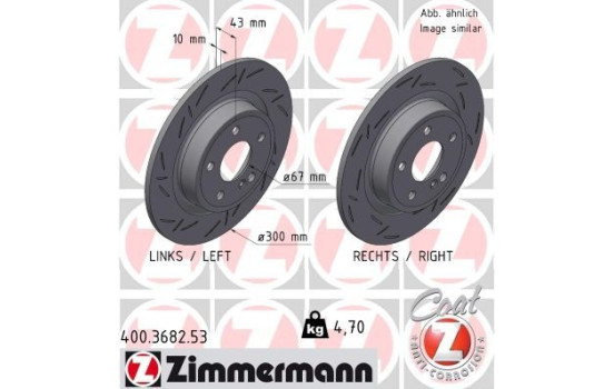Brake disc BLACK Z 400.3682.53 Zimmermann