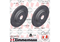 Brake disc BLACK Z 400.3687.53 Zimmermann