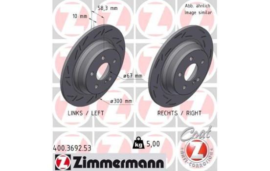 Brake disc BLACK Z 400.3692.53 Zimmermann