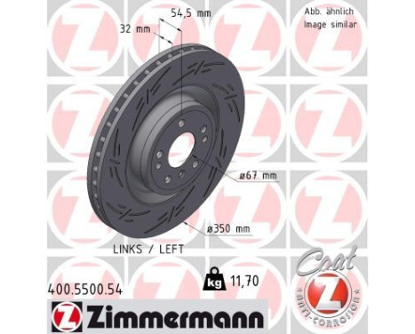 Brake disc BLACK Z 400.5500.54 Zimmermann