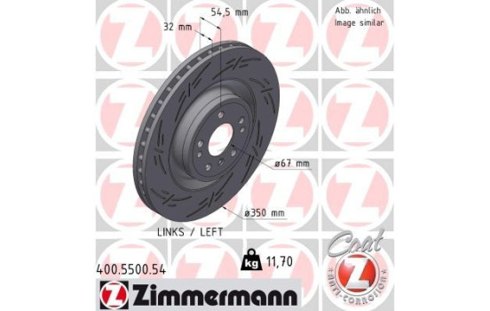 Brake disc BLACK Z 400.5500.54 Zimmermann