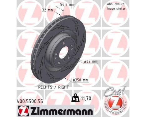 Brake disc BLACK Z 400.5500.55 Zimmermann