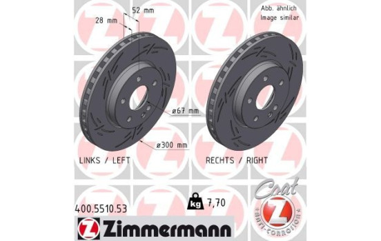 Brake disc BLACK Z 400.5510.53 Zimmermann
