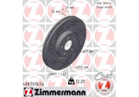 Brake disc BLACK Z 400.5516.54 Zimmermann