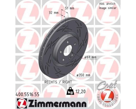 Brake disc BLACK Z 400.5516.55 Zimmermann