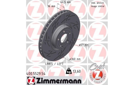 Brake disc BLACK Z 400.5529.54 Zimmermann