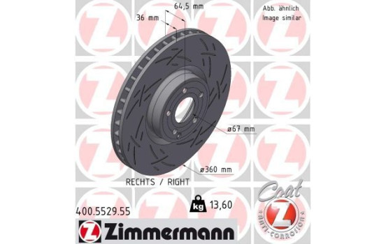 Brake disc BLACK Z 400.5529.55 Zimmermann