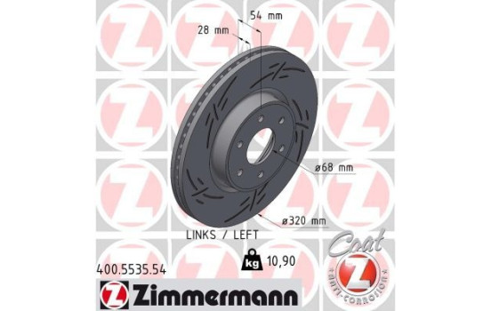Brake disc BLACK Z 400.5535.54 Zimmermann
