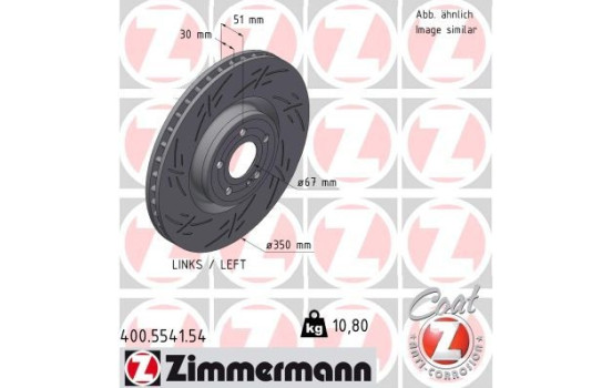 Brake disc BLACK Z 400.5541.54 Zimmermann