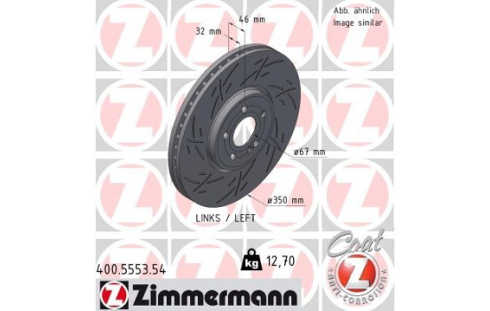 Brake disc BLACK Z 400.5553.54 Zimmermann