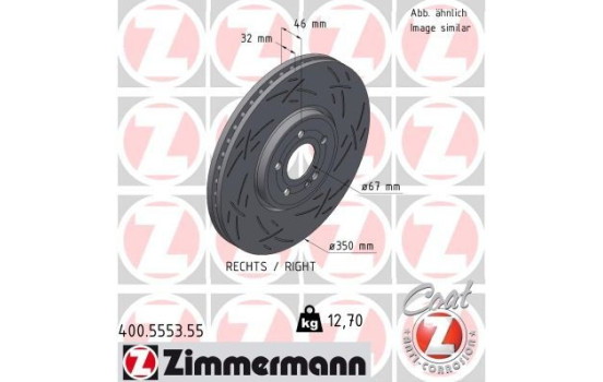 Brake disc BLACK Z 400.5553.55 Zimmermann