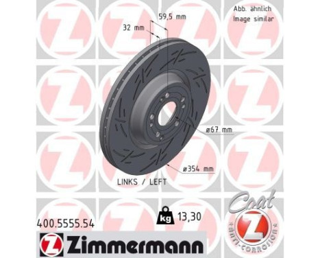 Brake disc BLACK Z 400.5555.54 Zimmermann