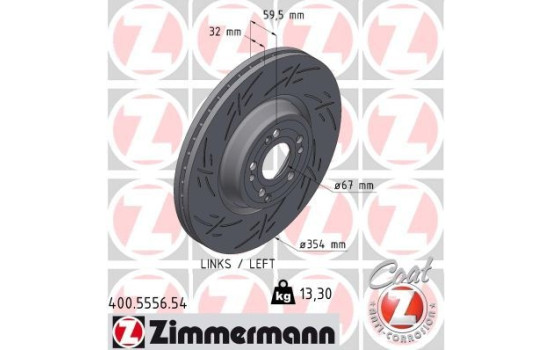 Brake disc BLACK Z 400.5556.54 Zimmermann