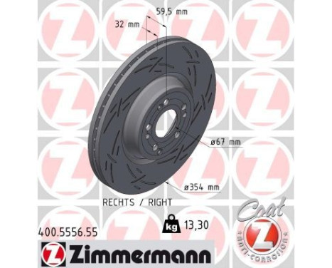 Brake disc BLACK Z 400.5556.55 Zimmermann