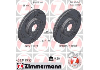 Brake disc BLACK Z 430.1499.53 Zimmermann